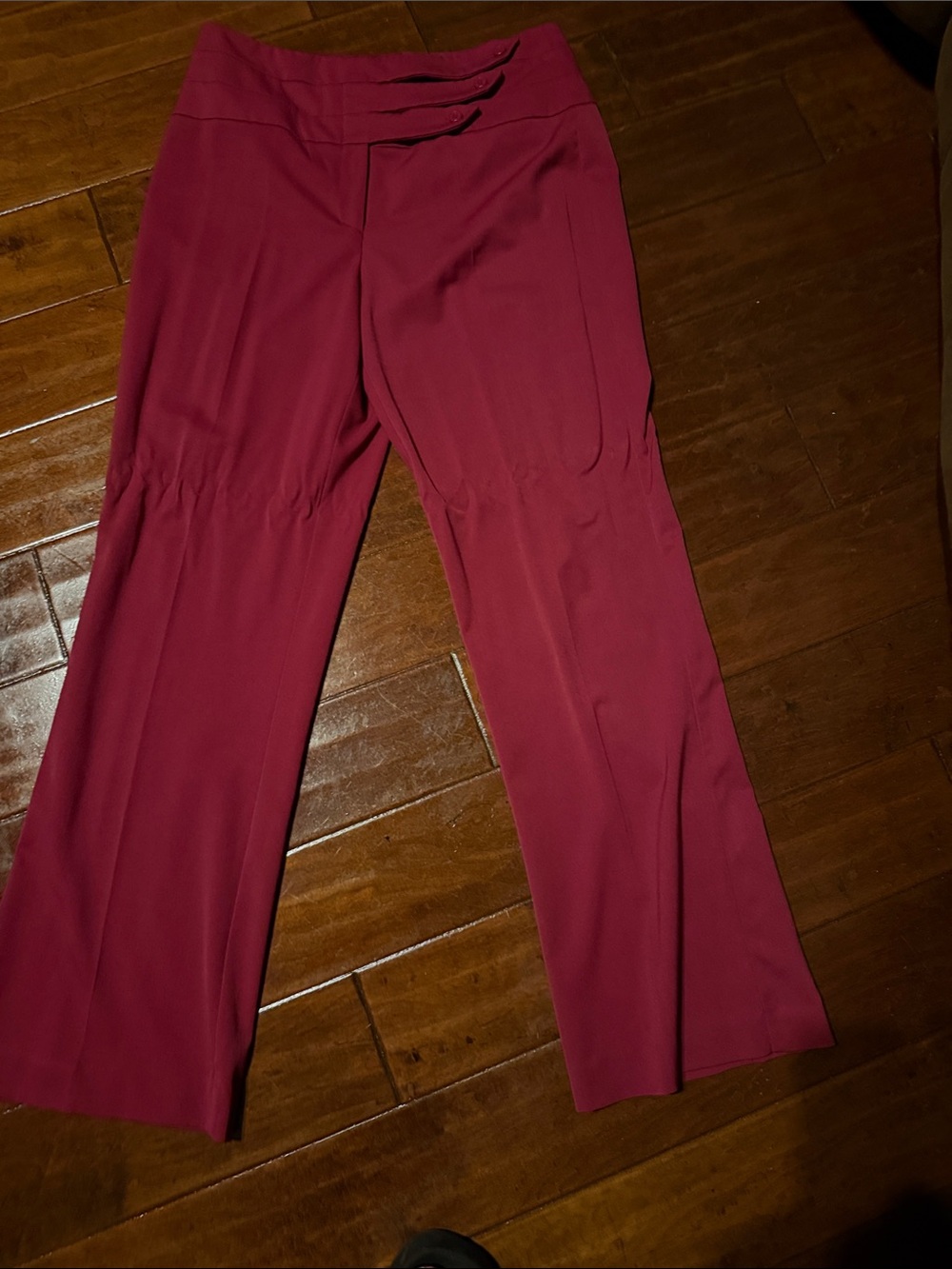 metrostyle Wine-Red Boot Cut Pants